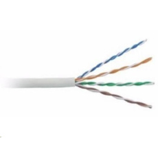 UTP kábel LYNX, Cat5E, drôt, PVC, Dca, sivý, 100 m