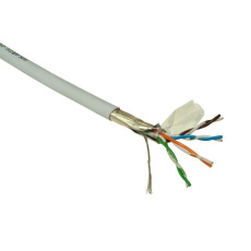 Kábel FTP LYNX, Cat5E, drôt, LS0H, DCa, sivý, 305 m