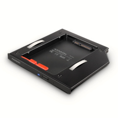 AXAGON RSS-CD09 rámček pre 2.5" SSD/HDD do DVD slotu, 9.5 mm, LED, hliník