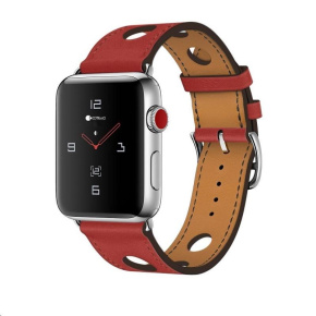 COTECi kožený řemínek pro Apple Watch 42 / 44mm červená