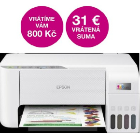 Atramentová tlačiareň EPSON EcoTank L3256, 3v1, A4, 1440x5760dpi, 33 str./min, USB, Wi-Fi, biela, 3 roky záruka po registrácii.