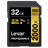 Lexar SDHC Pro 2000X UHS-II U3 R300/W260 (V90) 32GB
