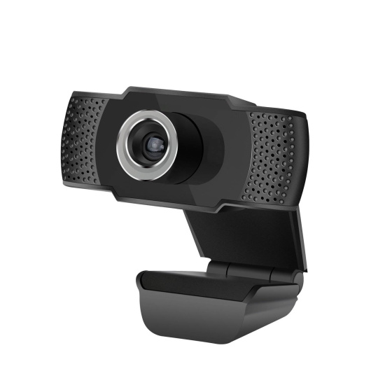 BAZAR C-TECH webová kamera CAM-07HD, 720P, mikrofón, čierna, "SHARED COVER"
