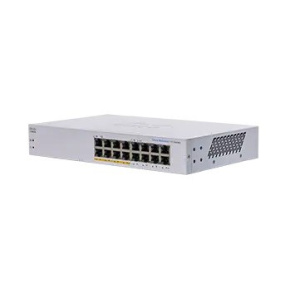 Prepínač Cisco CBS110-16PP-UK, 16xGbE RJ45, bez ventilátora, PoE, 64W - REFRESH