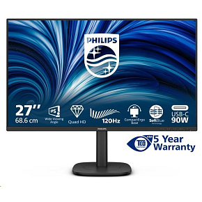 Philips MT 27" 27B2U3601 - 2560x1440,IPS,120Hz,HDMI,DP,USBhub,USB-C,RJ45,Repro,Pivot