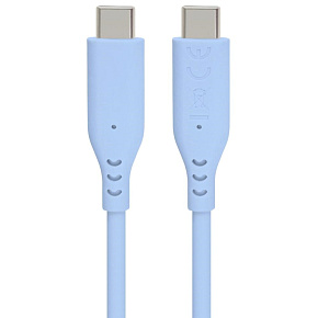 PREMIUMCORD Kabel USB-C na USB-C, 60W, 480Mbps, silikonový, modrý, 1,5m