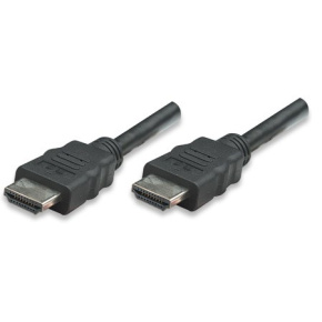 MANHATTAN HDMI kábel s Ethernetom, tienený, 1 m, čierny