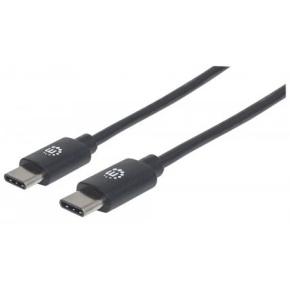 MANHATTAN Hi-Speed USB-C kábel, Type-C Male to Type-C Male, 2 m, čierny