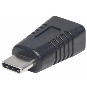 Adaptér Manhattan USB, USB-C samec na USB Mini-B samica, USB 2.0, 480 Mb/s, čierna