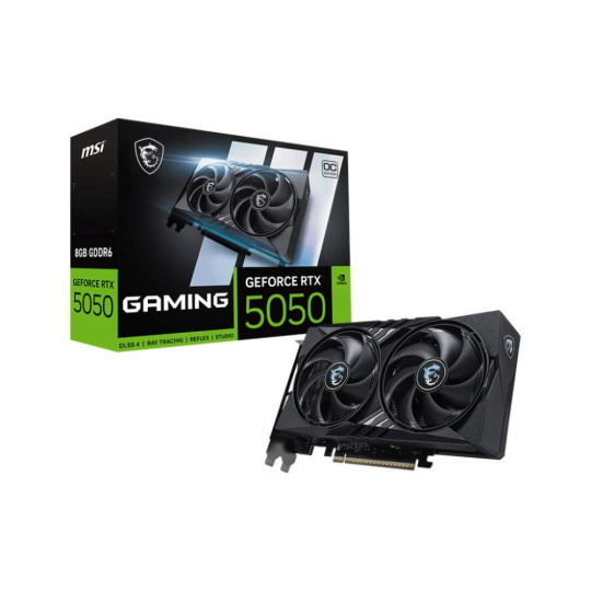 MSI VGA NVIDIA GeForce RTX 5050 8G GAMING OC, RTX 5050, 8GB GDDR6, 3xDP, 1xHDMI MSI VGA NVIDIA GeForce RTX 5050 8G GAMING OC, RTX 5050, 8GB GDDR6, 3xDP, 1xHDMI