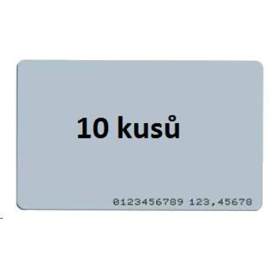 Karta ISO v balení 10 ks, RFID NFC/ISO14443, 13,56 MHz, biela, NTAG203