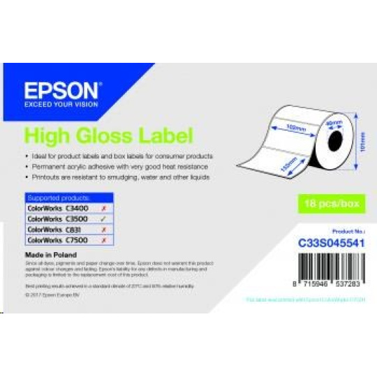 Rolka štítkov Epson, normálny papier, 102x152mm