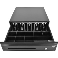 Virtuos pokladní zásuvka C425D-Luxe - kulič. pojezdy, kabel, 9-24V, černá