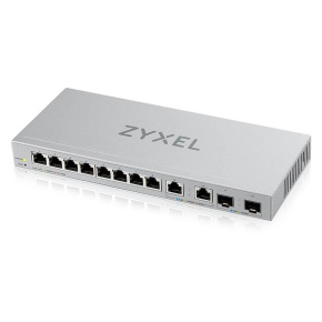 Zyxel XGS1210-12 12-portový gigabitový webovo riadený prepínač, 8x gigabitový RJ45, 2x 2,5GbE RJ45, 2x SFP+
