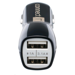 Univerzálna nabíjačka do auta CONNECT IT USB PREMIUM (2x USB 3,1A a 1A., adaptér do auta CL)