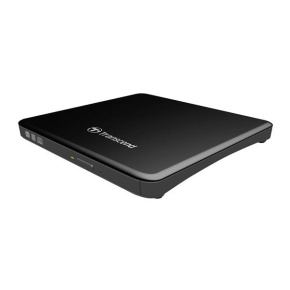 Externá DVD napaľovačka TRANSCEND slim, USB 2.0, čierna (+CyberLink Media Suite 10)