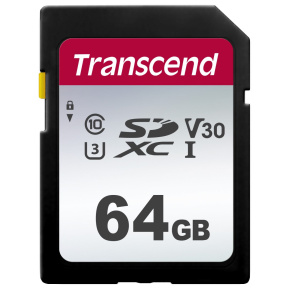 Karta TRANSCEND SDXC 64GB 300S, UHS-I U3 V10 (R:100/W:25 MB/s)