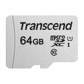 Karta TRANSCEND MicroSDXC 64GB 300S, UHS-I U1, bez adaptéra