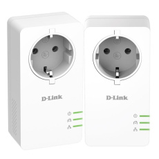 D-Link DHP-P601AV PowerLine AV2 1000 HD Gigabit Passthrough Kit (2-pack), schuko