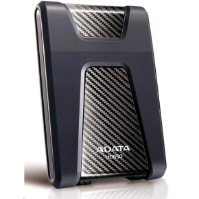 Externý pevný disk ADATA 1TB 2,5" USB 3.1 DashDrive Durable HD650, čierny (gumový, odolný voči nárazom)