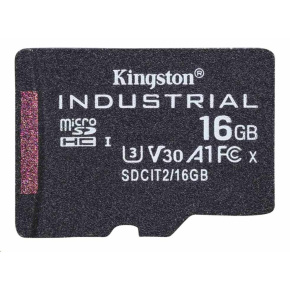 Karta Kingston 16GB microSDHC Industrial C10 A1 pSLC v jednom balení