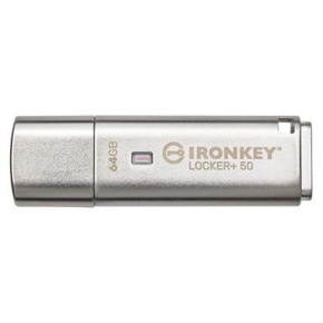 Kingston 64GB IKLP50 IronKey Locker+ 50 AES USB, s 256bitovým šifrovaním