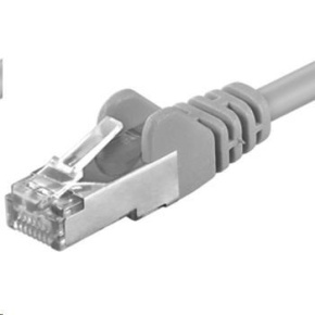 PREMIUMCORD Patch kábel CAT6a S-FTP, RJ45-RJ45, AWG 26/7 1,5m sivý