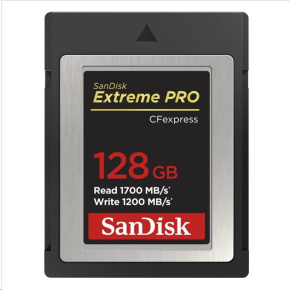 Karta SanDisk Extreme Pro CFexpress 128 GB, typ B, 1700 MB/s čítanie, 1200 MB/s zápis