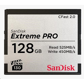 BAZAR - SanDisk CFAST 2.0 128GB Extreme Pro (525 MB/s VPG130) - Rozbaleno (Komplet)