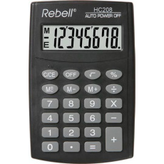 REBELL kalkulačka - HC208 - černá