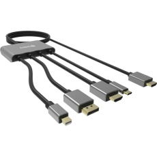 Sandberg HUB HDMI na HDMI, USB-C, Displayport, Mini-Displayport