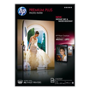 HP Premium Plus Glossy Photo Paper-20 sht/A4/210 x 297 mm, 300 g/m2, CR672A HP Premium Plus Glossy Photo Paper-20 sht/A4/210 x 297 mm, 300 g/m2, CR672A