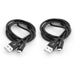 VERBATIM Micro B USB kábel Sync & Charge 100cm (čierny) + Verbatim Micro B USB kábel Sync & Charge 100cm (čierny)