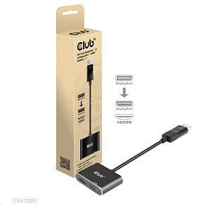 Club3D hub MST (Multi Stream Transport) DisplayPort 1.4 na DisplayPort + HDMI 4K60Hz (M/F) Club3D hub MST (Multi Stream Transport) DisplayPort 1.4 na DisplayPort + HDMI 4K60Hz (M/F)