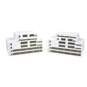 Prepínač Cisco CBS350-24P-4X, 24xGbE RJ45, 4x10GbE SFP+, bez ventilátora, PoE+, 195W