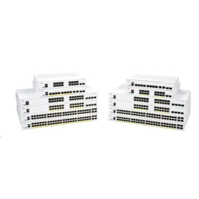 Prepínač Cisco CBS350-16FP-2G, 16xGbE RJ45, 2xSFP, bez ventilátora, PoE+, 240W