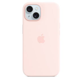 iPhone 15 Silicone Case with MS - Light Pink