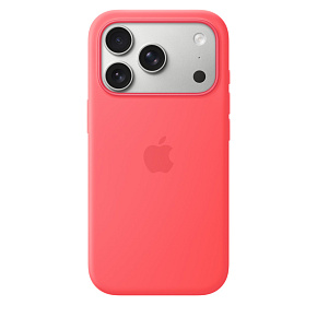 iPhone 17 Pre Silicone Case with MS – Bright Guava iPhone 17 Pre Silicone Case with MS – Bright Guava