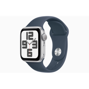 Apple Watch SE/44mm/Silver/Sport Band/Storm Blue/-S/M