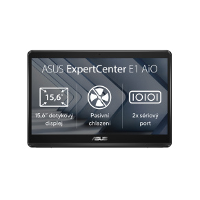 ASUS ExpertCenter/E1 AiO (E1600)/15,6"/1366 x 768/T/N4500/4GB/128GB SSD/UHD/bez OS/Black/2R