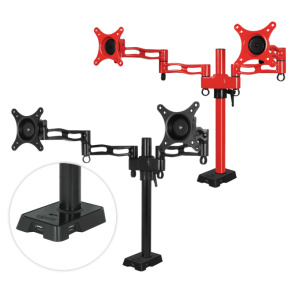 ARCTIC Z2 red - dual monitor arm with USB Hub inte