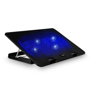 EVOLVEO A101, chladiaca podložka pre notebook, 2x ventilátor, modré podsvietenie