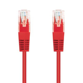 Kabel C-TECH patchcord Cat5e, UTP, červený, 3m