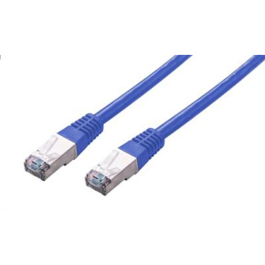 Kabel C-TECH patchcord Cat5e, FTP, modrý, 0,25m
