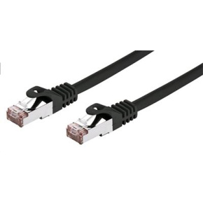 Kabel C-TECH patchcord Cat6, FTP, černý, 0,25m