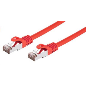 Kabel C-TECH patchcord Cat6, FTP, červený, 0,5m