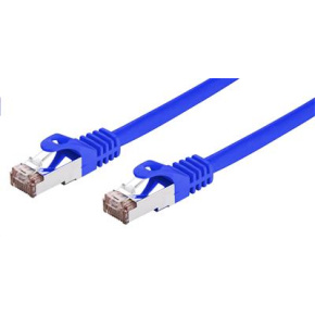 Kabel C-TECH patchcord Cat6, FTP, modrý, 2m