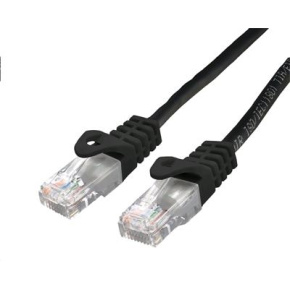 Kabel C-TECH patchcord Cat6, UTP, černý, 1m