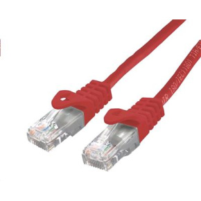 Kabel C-TECH patchcord Cat6, UTP, červený, 2m