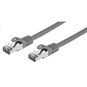 Kabel C-TECH patchcord Cat7, S/FTP, šedý, 0,25m